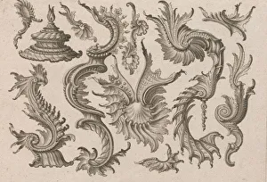 Various Designs for Rocaille Ornaments, Plate 4 from: Fortsezung von unter