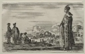 Various Figures and Landscapes: A Group of Polish Gentlemen, 1649. Creator: Stefano Della Bella