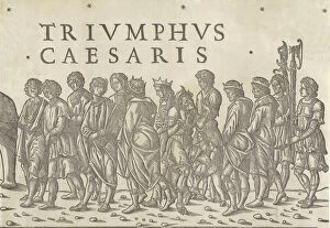Various figures in procession, from 'The Triumph of Caesar', 1504. Creator: Jacob von Strassburg