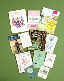 Pamphlet Gallery: Various golfing programmes, 20th century