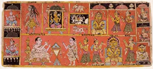Jain Prints: Various Heavens, Folio from a Samgrahanisutra (Book of Compilation)