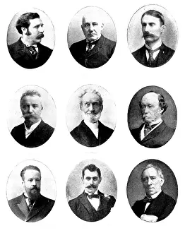 Businessmen Prints: Various portraits, 1898. Creator: Unknown