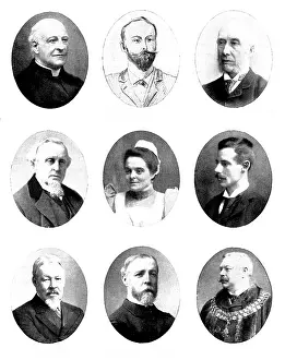 Disease Prints: Various portraits, 1898. Creators: Elliott & Fry, Unknown