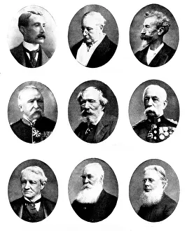 Fry Elliott Prints: Various portraits, 1898. Creators: Unknown