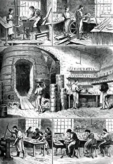 Ceramicist Prints: Various pottery processes, c1880