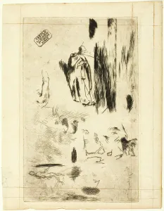 Various Sketches, c. 1847. Creator: Jean Francois Millet