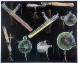 Radiation Prints: Various substances fluorescing in vacuum tubes of different shapes, 1903