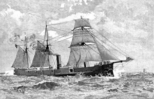 Wells J R Prints: The Vasco da Gama, the only ironclad of the Portuguese government, 1890. Creator: Unknown