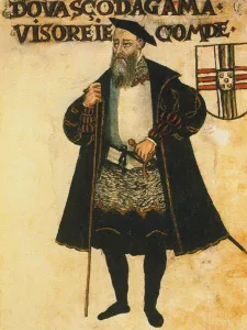 Vasco da Gama, as Viceroy of India and Count of Vidigueira. From Livro de Lisuarte de Abreu, c