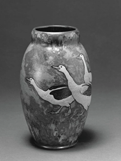 Goose Prints: Vase, about 1898-1900. Creators: Charles Virion