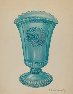 Aquamarine Prints: Vase, 1935 / 1942. Creator: Gertrude Lemberg