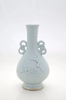 Pale Colour Prints: Vase with applique plum branch design, 1280-1320. Creator: Unknown