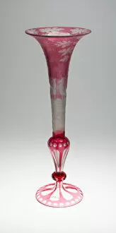 Czechoslovakian Gallery: Vase, Bohemia, c. 1850. Creator: Bohemia Glass