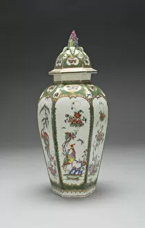Butterflies Collection: Vase, Bristol, c. 1760 / 65. Creator: Bristol Porcelain Factories
