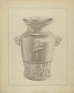 Medallions Prints: Vase, c. 1936. Creator: John Dana