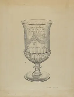 Glassworks Prints: Vase, c. 1936. Creator: John Dana