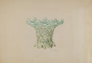 Glasswork Prints: Vase, c. 1936. Creator: Robert Stewart