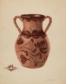 Jessica Price Prints: Vase, c. 1937. Creator: Jessica Price