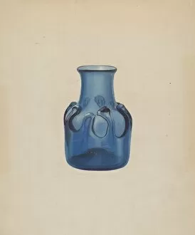 Glassworks Collection: Vase, c. 1938. Creator: Isidore Steinberg