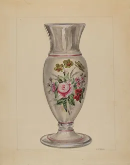 Lemberg Gertrude Prints: Vase, c. 1940. Creator: Gertrude Lemberg