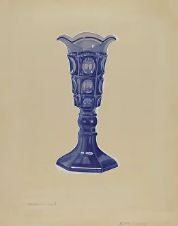 Glassworks Prints: Vase, c. 1940. Creator: John Dana