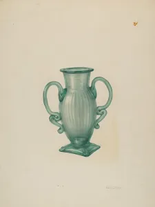 Silvay Van Prints: Vase, c. 1940. Creator: Van Silvay