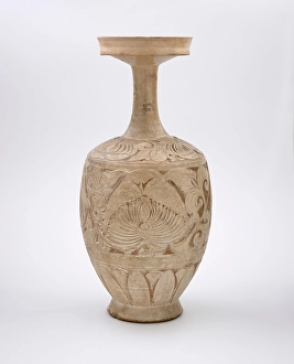 Northern Song Prints: Vase with carved peony scrolls, about 1000. Creator: Unknown