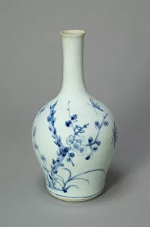 Korea Gallery: Vase with Cherry Blossom Branch and Bamboos, Korea, Joseon dynasty (1392-1910)