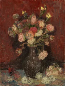 Impressionists Collection: Vase with Chinese asters and gladioli, 1886. Artist: Gogh, Vincent, van (1853-1890)