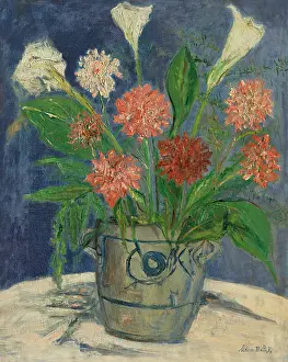 Utrillo Prints: Vase d'arums et de dahlias (Vase with Arums and Dahlias)