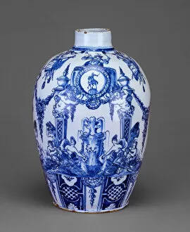 Vase, Delft, c. 1690/1700. Creator: De Griekesche A