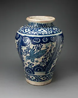 Phoenix Prints: Vase Depicting a Phoenixlike Bird, 1700 / 50. Creator: Unknown