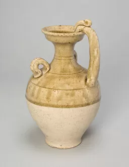 Handles Collection: Vase with Dragon-Shaped Handle and Two Loop Handles, Sui dynasty (581-618)