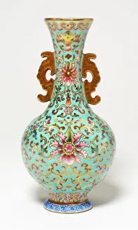 Qianlong Period Prints: Vase with Dragon-Shaped Handles, Qing dynasty (1644-1911), Qianlong reign, prob