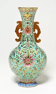 Handles Collection: Vase with Dragon-Shaped Handles, Qing dynasty (1644-1911), Qianlong reign, prob