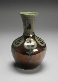 Leaf Design Prints: Vase, England, 1890 / 1900. Creator: William de Morgan