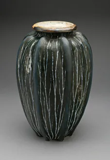 Glazed Stoneware Prints: Vase, England, 1901. Creator: Martin Brothers Pottery