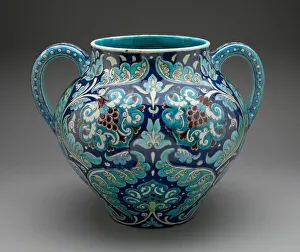 Faience Gallery: Vase, England, c. 1885. Creators: William de Morgan, Fred Passenger