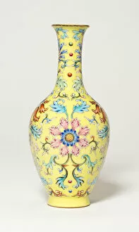 Qianlong Period Gallery: Vase with Floral Scrolls, Qing dynasty (1644-1911), Qianlong reign mark and period