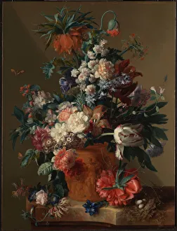 Bunch Of Flowers Prints: Vase of Flowers, 1722. Artist: Huysum, Jan, van (1682-1749)