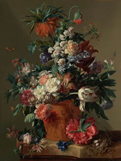 Panel Painting Prints: Vase of Flowers, 1722. Creator: Jan van Huysum