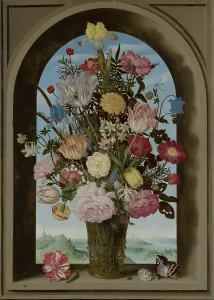Tulipa Prints: Vase of Flowers in a Window, c1593-1621. Creator: Ambrosius Bosschaert the Elder