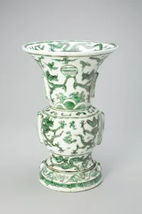 Overglaze Prints: Vase in the Form of a Bronze Wine Vessel