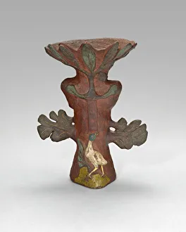 Vase in the Form of a Tropical Plant with Bird and Deity, 1887 / 88. Creator: Paul Gauguin