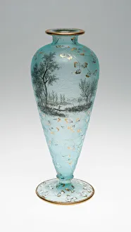Blown Glass Prints: Vase, France, c. 1895. Creator: Daum Freres, Nancy