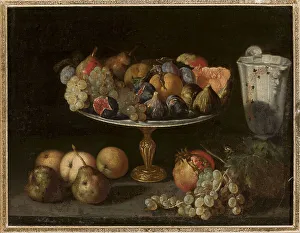 Muzeum Narodowe Prints: Vase with fruit of the south, Between 1600 and 1625. Creator: Galizia, Fede (1578-1630)
