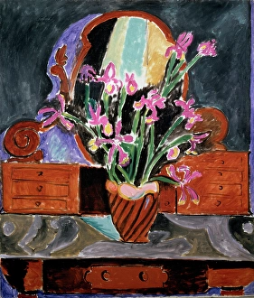 Freesia Prints: Vase with Irises, 1912. Creator: Henri Matisse