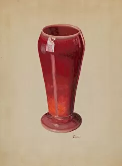 Vase (Opaque Glass), c. 1936. Creator: Robert Stewart