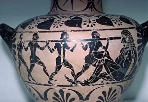 Cyclops Gallery: Vase-painting of the story of the Cyclops from the Odyssey