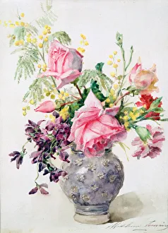 Vase of Roses, c1865-1928. Artist: Madeleine Jeanne Lemaire
